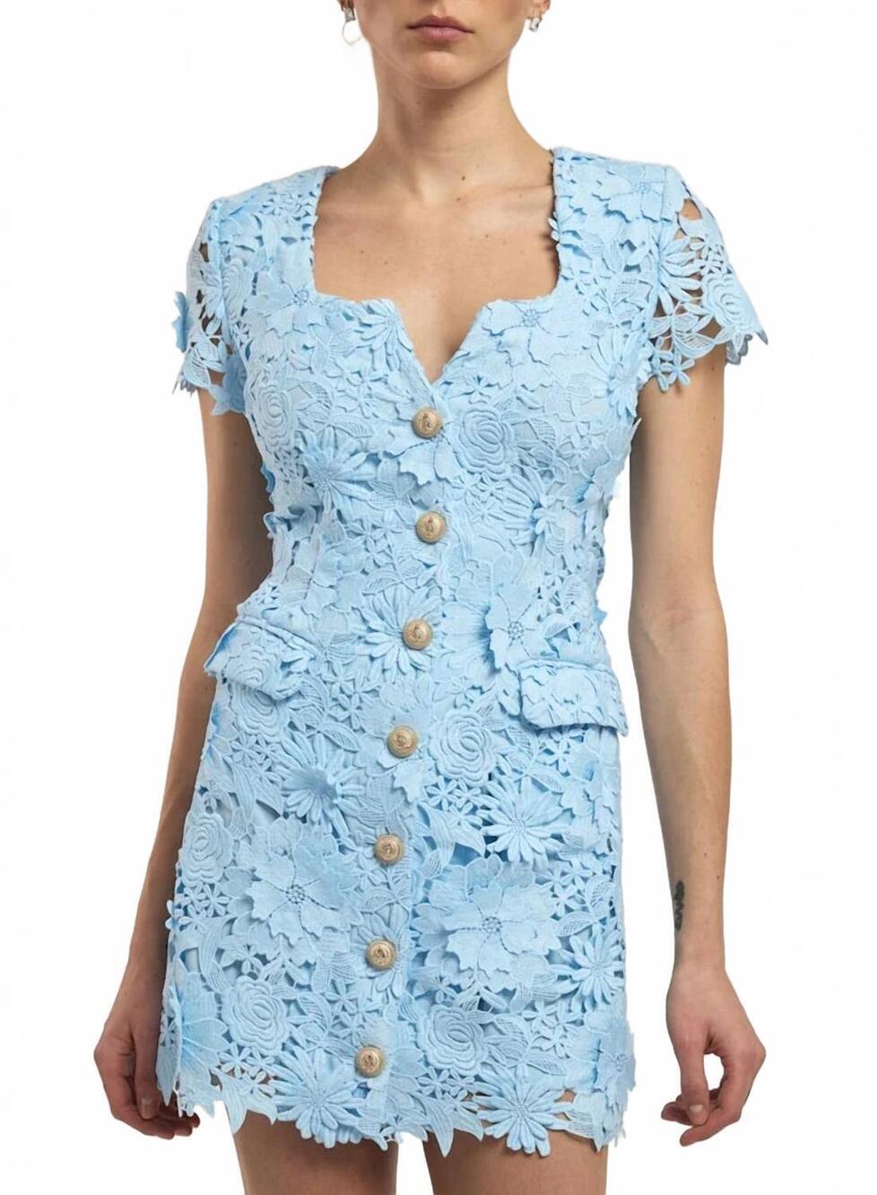 NEW GENERATION LOVE brunella lace dress in blue